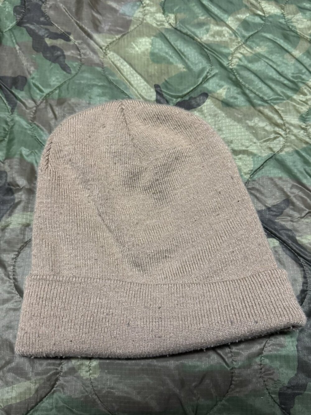 Gray Cuffed Knit Beanie - One Size